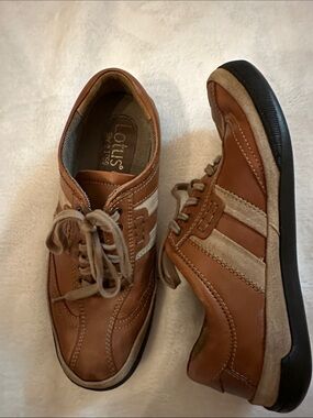 LOTUS Luxury Men’s Brown & Tan Leather Loafer Sneaker Sz 9 Trusted Brand Quality